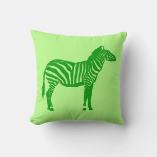 Zebra - Shades of Lime Green Kussen