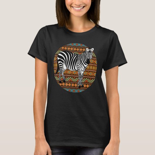 Zebra-shirt voor mannen in Afrika dierentuin T-shirt (Voorkant)