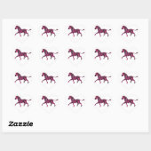 Zebra Silhouette Black en Hot Pink Print Hart Sticker (Vel)