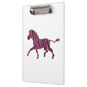 Zebra Silhouette Black en Hot Pink Print Klembord (Links)