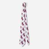 Zebra Silhouette Black en Hot Pink Print Stropdas (Voorkant)