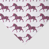Zebra Silhouette Black en Hot Pink Print Tissuepapier (Detail)