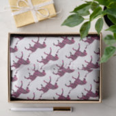 Zebra Silhouette Black en Hot Pink Print Tissuepapier (Geschenk)