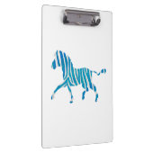 Zebra Silhouette Blue en White Klembord (Rechts)
