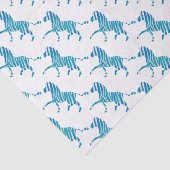 Zebra Silhouette Blue en White Tissuepapier (Detail)