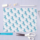 Zebra Silhouette Blue en White Tissuepapier (Craft)