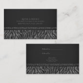 Zebra Silver Sparkle Glam Chic Verwijs een vriend Aanbevelingskaartje (Voorkant / Achterkant)