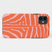 Zebra Sinaasappel en roze Case-Mate iPhone Case (Achterkant (horizontaal))