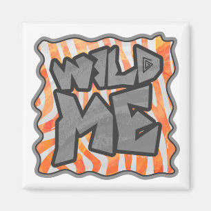 Zebra Sinaasappel en wit Magneet