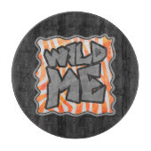 Zebra Sinaasappel en wit Snijplank (Voorkant)