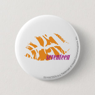 Zebra Sinaasappel Ronde Button 5,7 Cm