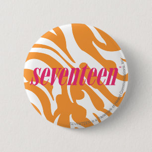 Zebra Sinaasappel Ronde Button 5,7 Cm