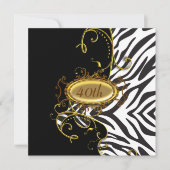 Zebra skin Anniversaire fête Invitation (Devant)