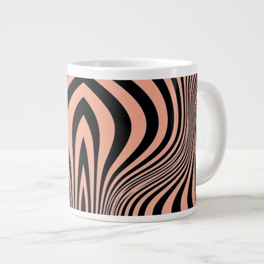 Zebra Skin Print Texture Pattern-88488 Extra Grote Beker (Voorkant rechts)