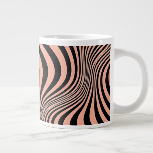 Zebra Skin Print Texture Pattern-88488 Extra Grote Beker (Rechts)