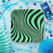 Zebra Skin Print Texture Pattern-88488 Papieren Bordje (Feest)