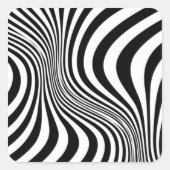 Zebra Skin Print Texture Pattern-88488 Vierkante Sticker (Voorkant)