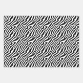 Zebra Skin Texture Stripes Black en White Inpakpapier Vel (Voorkant 3)