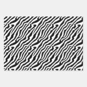 Zebra Skin Texture Stripes Black en White Inpakpapier Vel (Voorkant 2)
