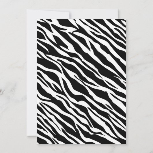 Zebra Slapende mooie printaankondiging Aankondiging (Achterkant)