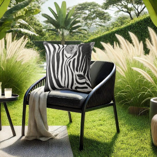 Zebra sluit moderne kunst buitenkussen