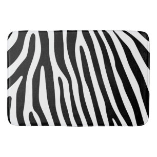 Zebra snijdt het patroon zwart-wit en je ideeën badmat