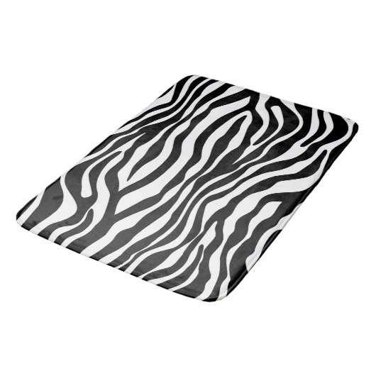 Zebra snijdt het patroon zwart-wit en je ideeën badmat (Gekanteld)