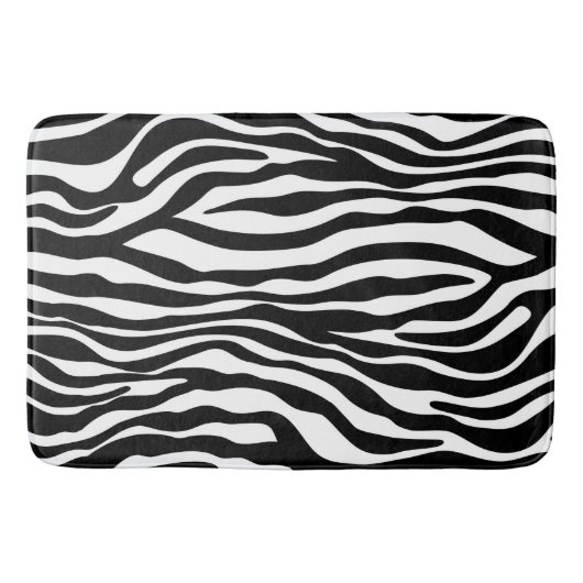 Zebra snijdt het patroon zwart-wit en je ideeën badmat (Voorkant)