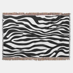 Zebra snijdt het patroon zwart-wit en je ideeën deken