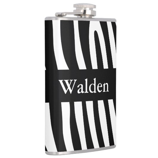 Zebra snijdt het patroon zwart-wit en je ideeën heupfles (Rechts)