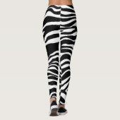 Zebra snijdt het patroon zwart-wit en je ideeën leggings (Achterkant)