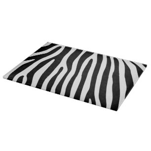 Zebra snijdt het patroon zwart-wit en je ideeën snijplank