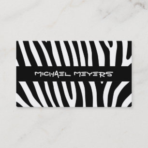 Zebra snijdt het patroon zwart-wit en je ideeën visitekaartje