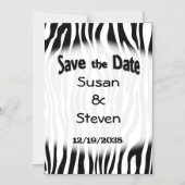 Zebra sparen de Datum Magnetische Uitnodiging (Voorkant)