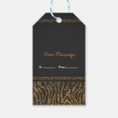 Zebra Sparkle Sequins Glam Chic Elegant Modern Cadeaulabel (Voorkant)