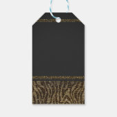 Zebra Sparkle Sequins Glam Chic Elegant Modern Cadeaulabel (Achterkant)