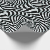 Zebra spiraalvormig optisch design inpakpapier (Hoek)