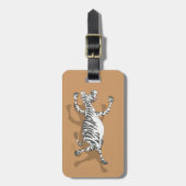 Zebra springen van vreugde bagagelabel (Voorkant verticaal)