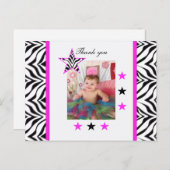 Zebra Stars: Afbeelding: Dankjewel Briefkaart (Voorkant / Achterkant)