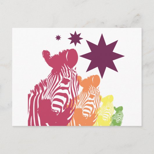 zebra ster briefkaart (Voorkant)