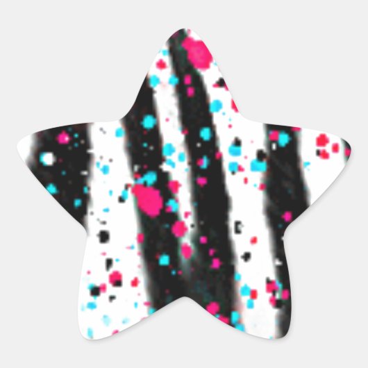 Zebra Ster Sticker (Voorkant)