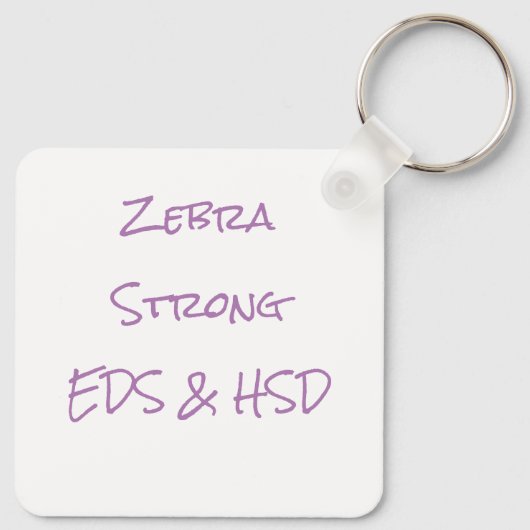 Zebra Sterke Sleutelhanger van de metaalcirkel, 2" (Achterkant)