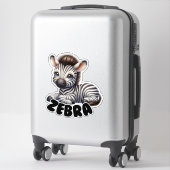 ZEBRA - STICKER DE NURSERY (Sur valise)