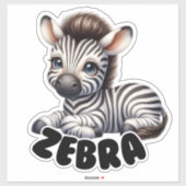 ZEBRA - STICKER DE NURSERY (Feuille)