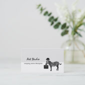 Zebra Stijlvol Visitekaartje (Staand voorkant)