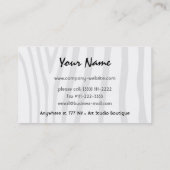 Zebra Stijlvol Visitekaartje (Achterkant)