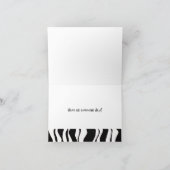 Zebra streep met vogel en ballonnen kaart (Binnen)