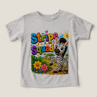 Zebra Streep Squad | Schattige Cartoon Zebra Vrien
