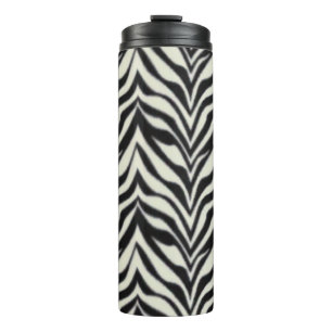 Zebra Strepen BW Wild Dierenprint  Thermosbeker