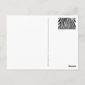 Zebra strepen patroon + achtergrond en ideeën briefkaart (Achterkant)